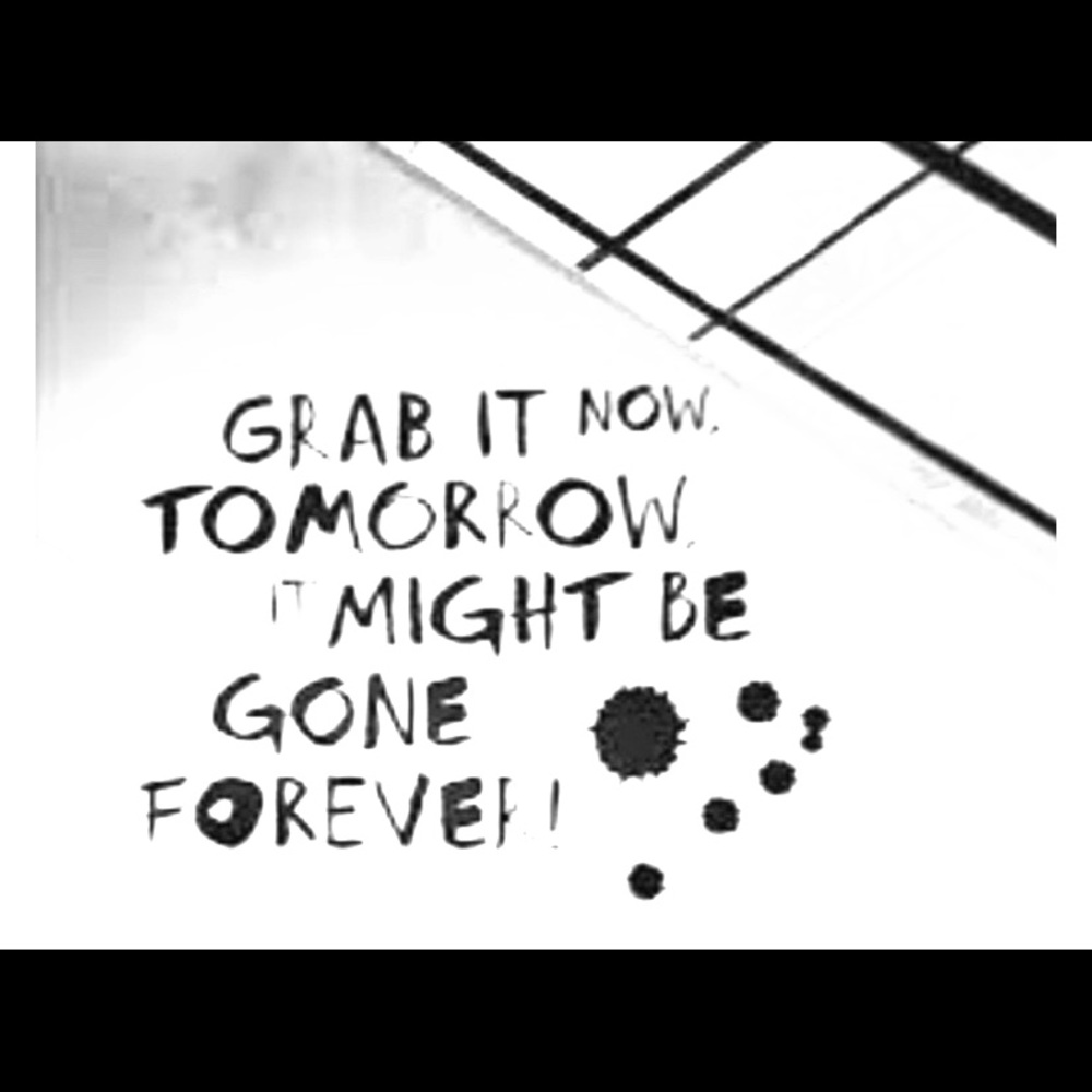 You like it? Get it now! It may be gone tomorrow!